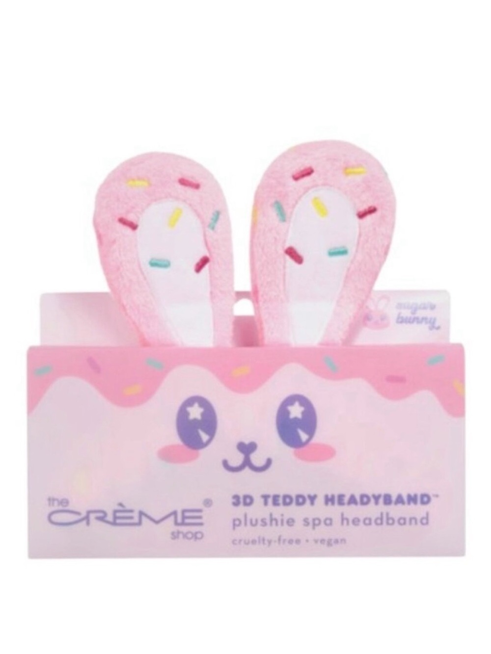 The Crème Shop Pink Bunny Plush Spa Headband